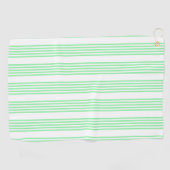 Groen en wit vijf strepen patroon golfhanddoek (Horizontaal)