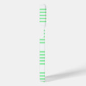 Groen en wit vijf strepen patroon iPhone hoesje (Rechterkant)