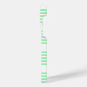 Groen en wit vijf strepen patroon iPhone hoesje (Linkerkant)