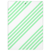 Groen en wit vijf strepen patroon klembord (Achterkant)