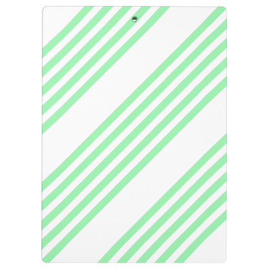 Groen en wit vijf strepen patroon klembord (Achterkant)