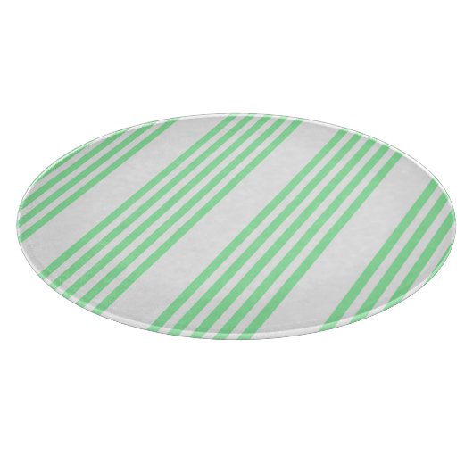 Groen en wit vijf strepen patroon snijplank (Hoek)