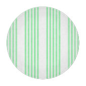 Groen en wit vijf strepen patroon snijplank (Voorkant)