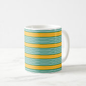 Groen en wit vijf strips met geel koffiemok (Voorkant rechts)