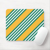 Groen en wit vijf strips met geel muismat (Met muis)