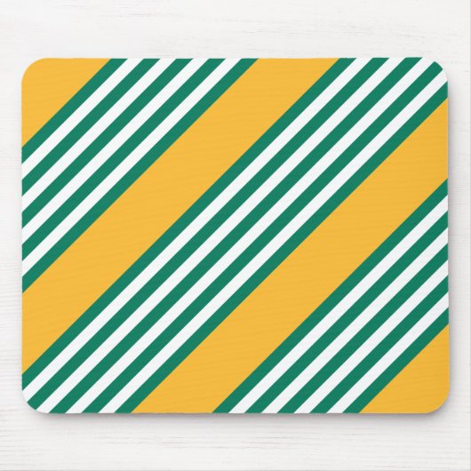 Groen en wit vijf strips met geel muismat (Voorkant)
