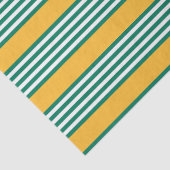 Groen en wit vijf strips met geel tissuepapier (Detail)