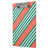 Groen en wit vijf strips met koraal klembord (Links)