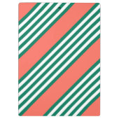 Groen en wit vijf strips met koraal klembord (Achterkant)