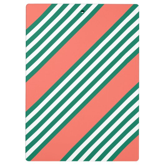 Groen en wit vijf strips met koraal klembord (Achterkant)