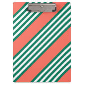 Groen en wit vijf strips met koraal klembord (Voorkant)