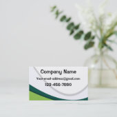 Groen en wit visitekaartje (Staand voorkant)