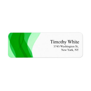 Groen en wit vlak minimalistisch modern etiket