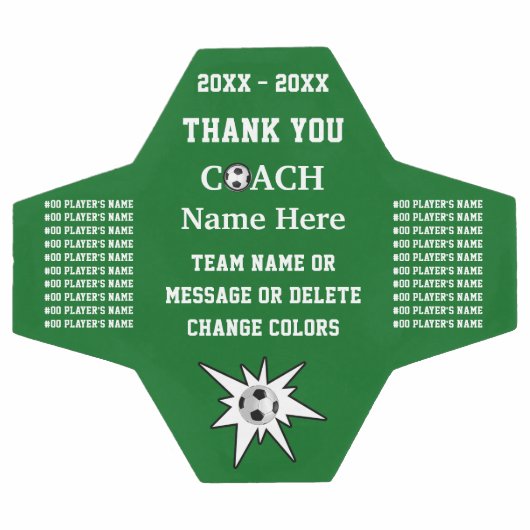 Groen en Wit, Voetbal coach Gifts Dank je, (Enkel)