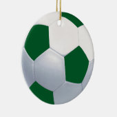 Groen en wit Voetbal Keramisch Ornament (Rechts)