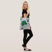 Groen en wit Voetbal Tote Bag (Op model)