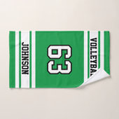Groen en Wit 🏐 Volleybal - 100% Aanpassen Handdoek (Handdoek)