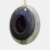 groen en wit  vrachtwagengas keramisch ornament (Rechts)