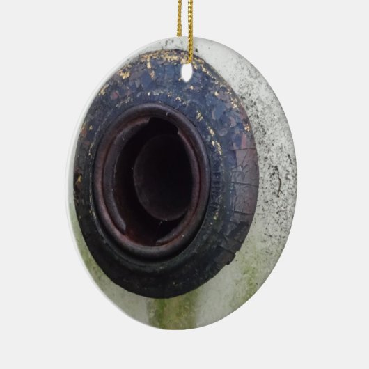 groen en wit  vrachtwagengas keramisch ornament (Rechts)