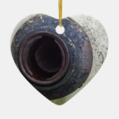 groen en wit vrachtwagengas keramisch ornament (Voorkant)