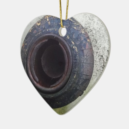 groen en wit  vrachtwagengas keramisch ornament (Links)