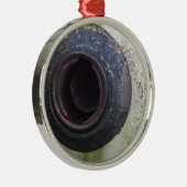 groen en wit  vrachtwagengas metalen ornament (Rechts)