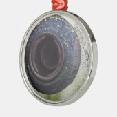 groen en wit  vrachtwagengas metalen ornament (Links)