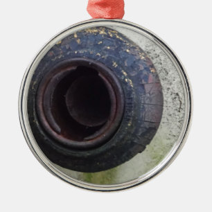 groen en wit  vrachtwagengas metalen ornament