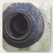 groen en wit  vrachtwagengas onderzetter (Voorkant)