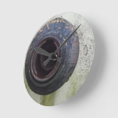 groen en wit  vrachtwagengas ronde klok (Hoek)