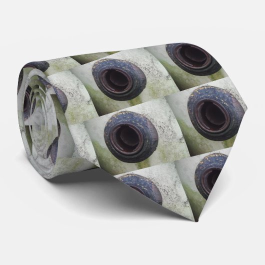 groen en wit  vrachtwagengas stropdas (Opgerold)