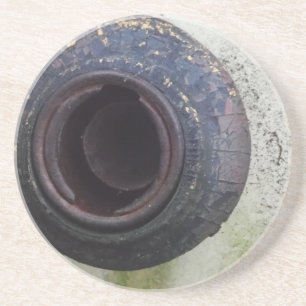 groen en wit  vrachtwagengas zandsteen onderzetter