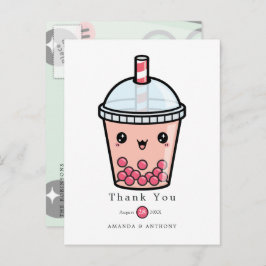 Groen en wit waterverf bloemendesign trouwkaarten  briefkaart