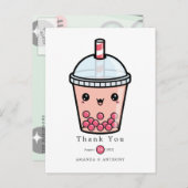 Groen en wit waterverf bloemendesign trouwkaarten  briefkaart (Voorkant / Achterkant)