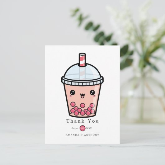 Groen en wit waterverf bloemendesign trouwkaarten  briefkaart (Staand voorkant)