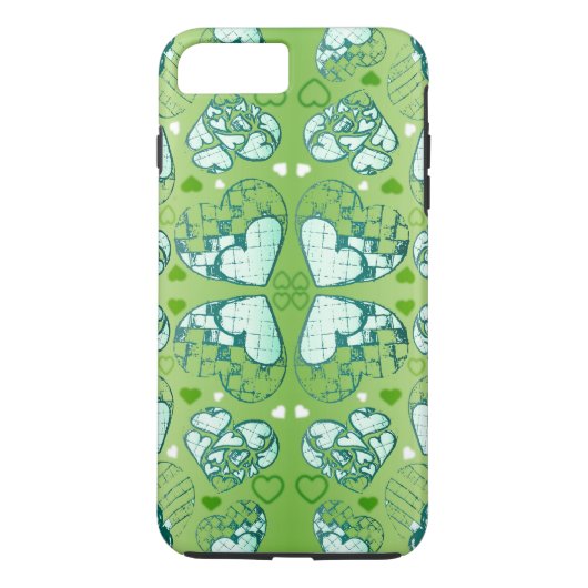 Groen en wit Wimysisch Romantisch Kunstpatroon Case-Mate iPhone Case (Achterkant)