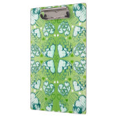 Groen en wit Wimysisch Romantisch Kunstpatroon Klembord (Links)
