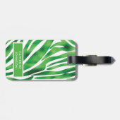 Groen en wit Zebra Stripe patroon Yoga Mat Lugg Bagagelabel (Achterkant horizontaal)