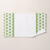 Groen en wit zeshoekig patroon bad handdoek (Handdoek)
