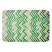 Groen en wit ZigZag Badmat (Voorkant)