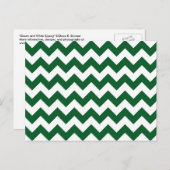 Groen en wit Zigzag Briefkaart (Voorkant / Achterkant)