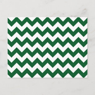 Groen en wit Zigzag Briefkaart