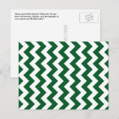 Groen en wit Zigzag Briefkaart (Voorkant / Achterkant)