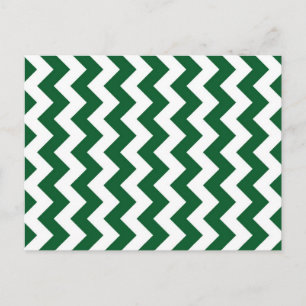 Groen en wit Zigzag Briefkaart