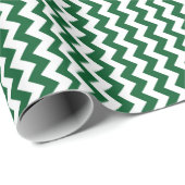 Groen en wit Zigzag Cadeaupapier (Rol Hoek)