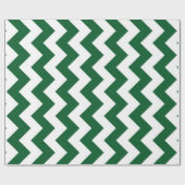 Groen en wit Zigzag Cadeaupapier (Vlak)