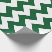 Groen en wit Zigzag Cadeaupapier (Hoek)