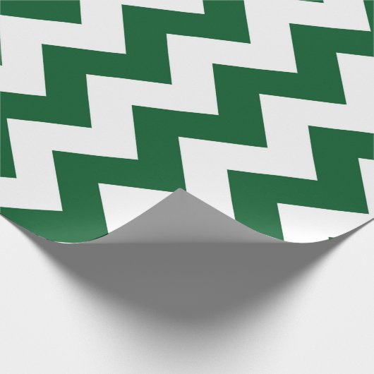 Groen en wit Zigzag Cadeaupapier (Hoek)