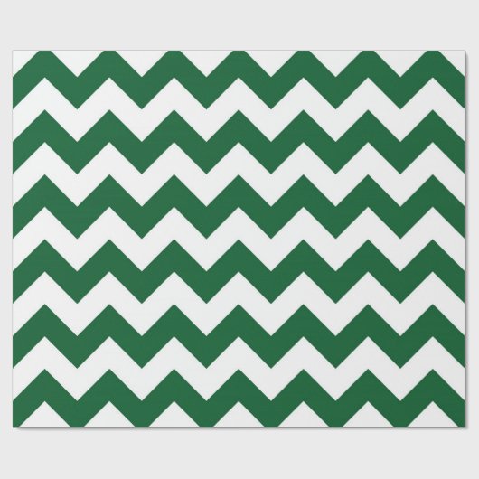Groen en Wit Zigzag geschenkverpakking Cadeaupapier (Vlak)