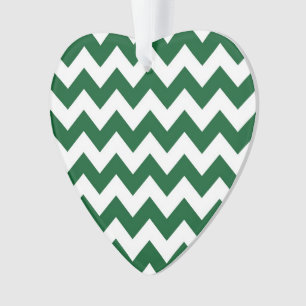 Groen en wit Zigzag Ornament